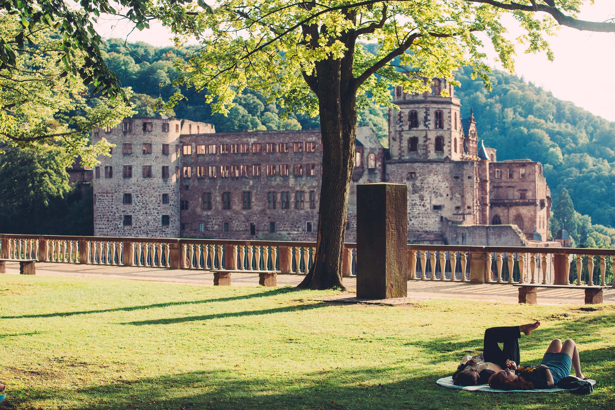 Heidelberg Kalesi'nin bahçesi