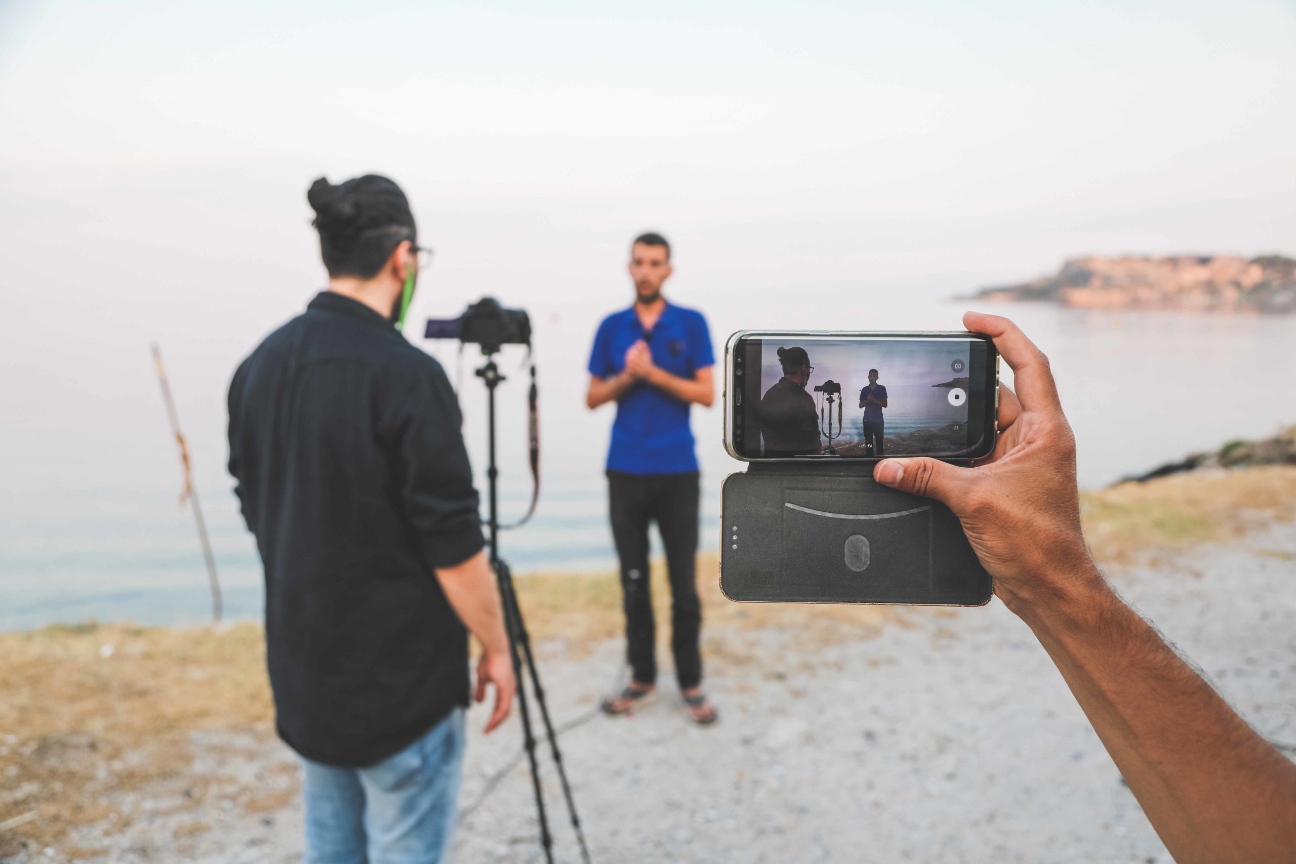 A journalis at Lesvos